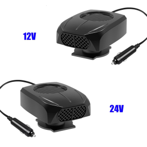 ฮีตเตอร์รถ12V/24V & พัดลมสองฟังก์ชั่นระบายความร้อนฮีตเตอร์ติดรถยนต์ง่ายต่อการเคลื่อนย้ายกระจกหน้ารถที่มีประสิทธิภาพ