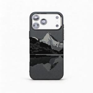 River Mountain Pattern Magne Case for iPhone 18 17 16 Pro Max Phone Cases Camera Lens Protection Armor Style Hard Cover Coque