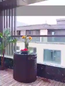 Rattan Chair Three-piece Coffee Table Combination Outdoor Small Round Table Balcony Table And Chairs