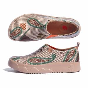 UIN Toledo IX Womens Slip On Sneakers Casual Loafers PU Leather Art Painted Comfort Soft Walking Shoes