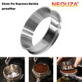 NEOUZA 51mm 53mm 58mm Stainless Steel Coffee Espresso Dosing Funnel Ring Catcher Fits for Espresso Barista  Filter Basket Portafilter. 