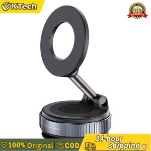 【Vktech】 Premium Magnetic Car Phone Holder with Rotatable Mount and Strong Vacuum Base for Safety