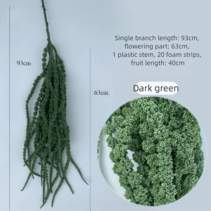 JING Foam Artificial Hanging Plant Multicolor Ornament Hanging Long Tassel Flower Beautiful Photo Props Simulated Amaranthus Caudatus European Wedding Decor