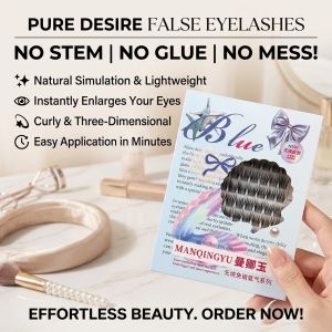 No Glue False Eyelashes Natural Look Wispy Lashes Baby Pearl Style Bulk Pack 20 Pairs Invisible Band Lightweight Reusable Eyelashes for Daily Wear
