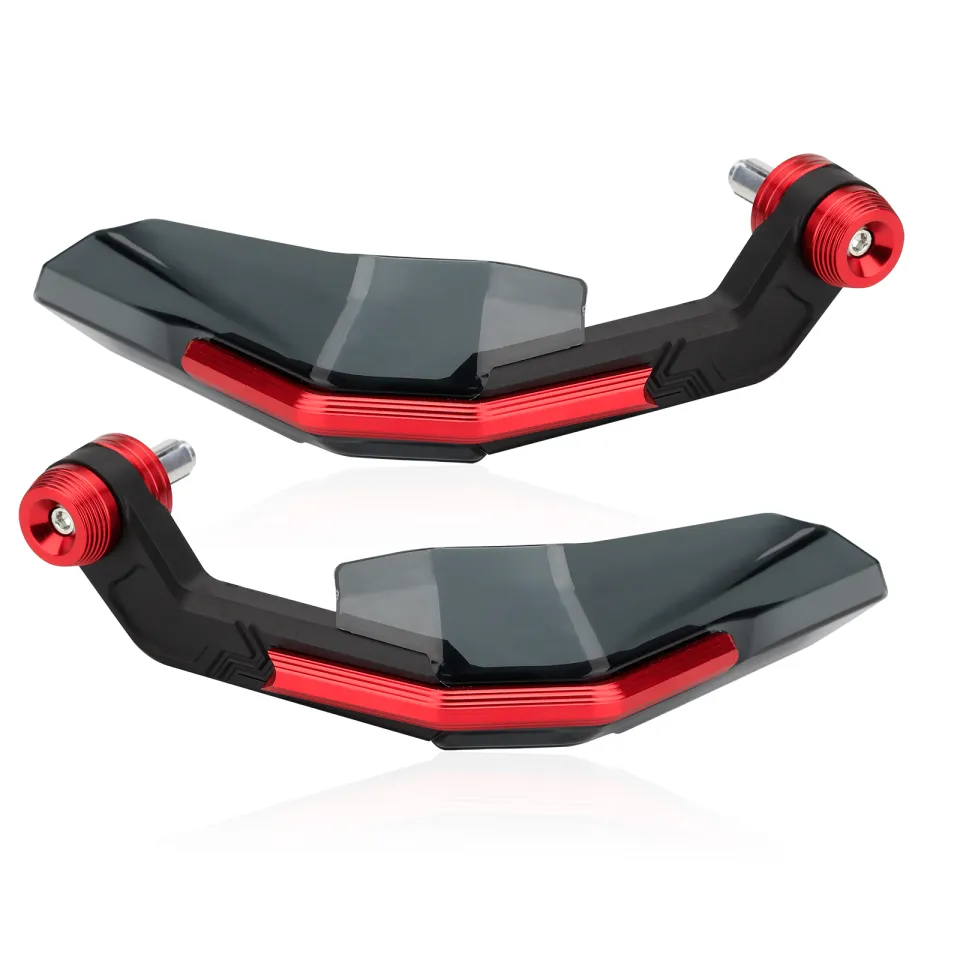 Motorcycle 22mm 7/8" Handlebar Black Hand Guard Protector With 12V Running Light