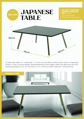 WM-JT01 Japanese Table / Meja Baca/ Folding Table/ Jepun Meja/ Meja Lipat