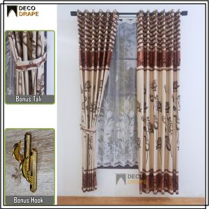 Gorden Ruang Tamu Mewah Motif Bunga Tulip Kain Blackout Import Floking Tebal Bludru Embosh