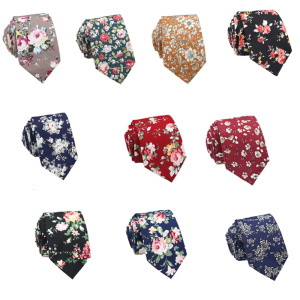 Thời trang mũi tên tip họa tiết hoa cà vạt dáng mảnh cho nam mềm Cà Vạt Lụa Polyester văn phòng tiệc cưới phụ kiện trang bị