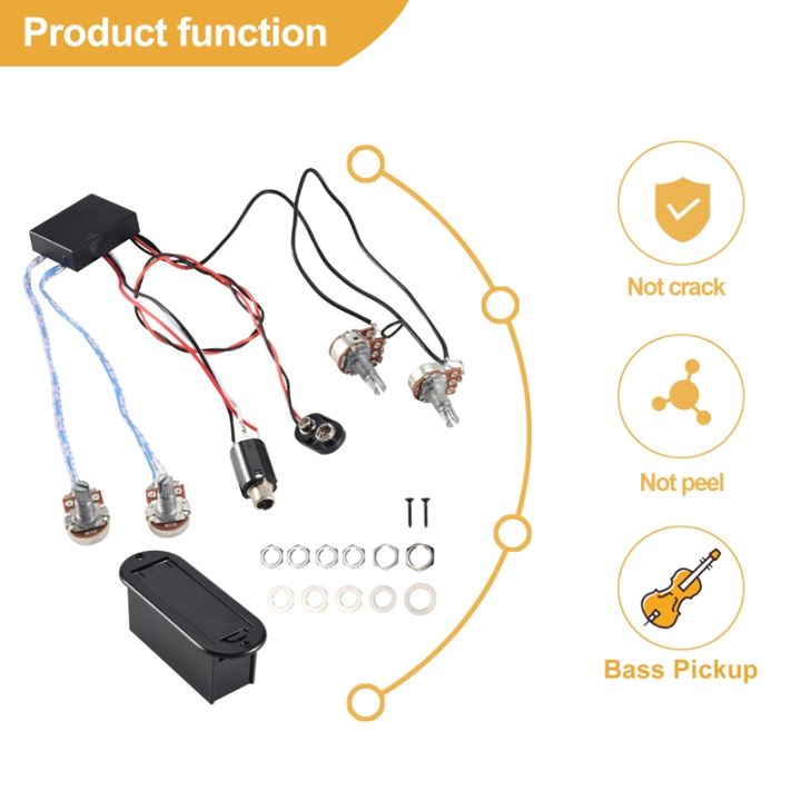 Tech 2 Bass Module TECHCHIP-2 Band Active Bass Guitar EQ Equalizer Preamp Circuit Pickup ...