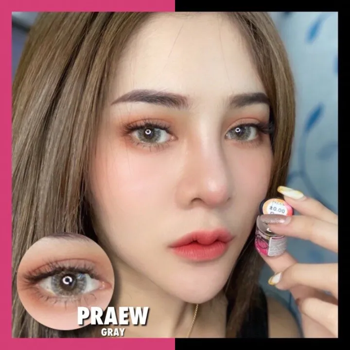 💋 สุดปัง มีค่าสายตา 💋 Wink Preaw Gray Brown บิ๊กอาย สุดปัง คอนแทคเลนส์ ...