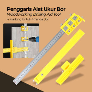 Penggaris Bor Pasang Handle 40x30cm Laci Cabinet Drawer Ukur Drill Jig Aid Tool M138