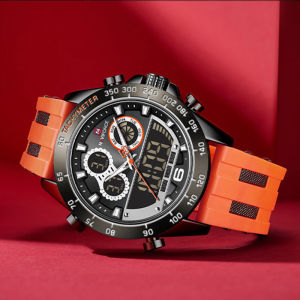 NAVIFORCE Top Luxury Brand Mens Fashion Sport Watch Night Luminous LED Display Alarm Men Waterproof Clock Rubber TPU Strap Watch