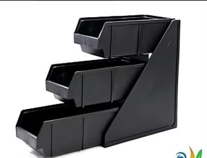 4 grids storage organizer Paper Plastic  Cup Straw Tissue Lid Holder Storage Organizer