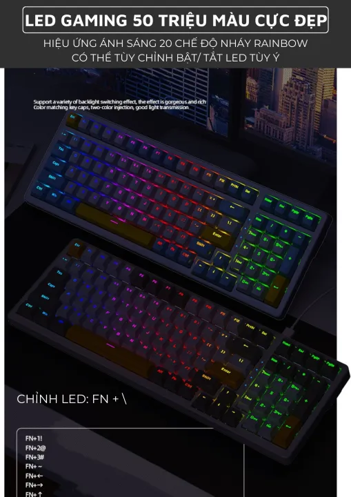 Bàn Phím Cơ Gaming K3 Max Led 20 Chế Độ Trục Cơ Red Switch Có Hotswap Lót Foam Cách Âm 2 Lớp Gõ Siêu Êm | BigBuy360 - bigbuy360.vn Bàn Phím Cơ Gaming K3 Max Led 20 Chế Độ Trục Cơ Red Switch Có Hotswap Lót Foam Cách Âm 2 Lớp Gõ Siêu Êm | BigBuy360 - bigbuy360.vn