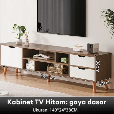 BMZAR Lemari TV Modern Rak TV Meja Lemari Ruang Tamu Buffet TV Minimalis Murah Kayu Model Terbaru