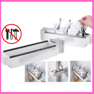 Adjustable Wall Corner Storage Rack – Space-Saving Bathroom/Kitchen Shelf Organizer / Rotatable Corner Shelf Rack