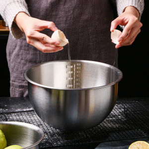 304 Stainless Steel Mixing Bowl Ingredients Standby DIY Cake Bread Salad Mixer Kitchen Cooking Baking Bowls Kitchen Tool
