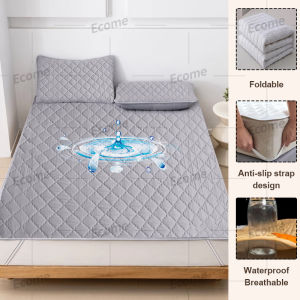 100% Waterproof Mattress Cover Bedsheet Cotton Fitted Bed Sheet Mattress Protector Bed Cover Breathable Non-slip