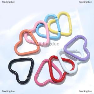 [COD] Modingdue 10pcs Metal Heart Spring Clasp Openable Love Shaped Carabiner Keychain Clips Hook Dog Chain DIY Jewelry Buckles Connector