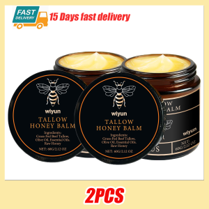 【Super low price】Organic Grass Fed Beef Tallow Balm Raw Honey Moisturizing Soft Improve Elasticity Long-Lasting Smooth Hydrating Cream Skin Care