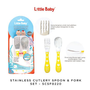 Little Baby - Stainless Cutlery Spoon & Fork Set SCSF0220 Sendok Garpu