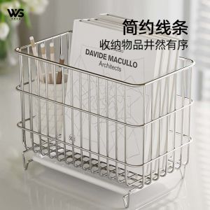 stainless Steel Basket / Storage Basket / Minimalist Organizer / Rust-proof Rack / Nordic Home Decor / Kitchen Bathroom Storage / Wire Basket / Clean
