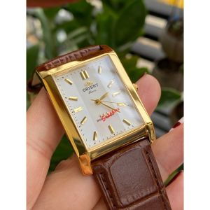 [ TOP BÁN CHẠY ] [HÀNG HIỆU ] ĐỒNG HỒ NAM ORIENT MẶT CHỮ NHẬT DÂY DA NÂU SIZE 30 x 34MM KÍNH SAPPHIRE CHỐNG XƯỚC