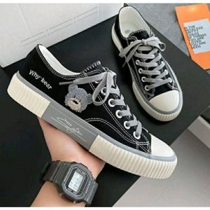 Sepatu kets sneaker cewek wanita remaja dewasa kekinian santai kasual korean style teddy bear karakter 927