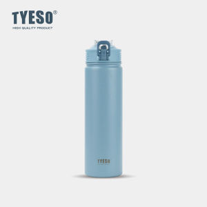 TYESO TS-8770C/8771C 600ml/750ml Vacuum Insulated Tumbler Bottle Keep Cold And Hot With Handle 304 Stainless Steel Slim Thermal Flask Thermos Water Bottle Sport Botol Air