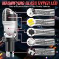 H4 Bi LED Headlight Projector Mini Lens For Lampu Motor Headlight Bulbs High Low Beam Plug & Play. 