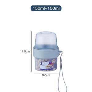 Breakfast Oatmeal Cereal Nut Yogurt Salad Cup Seal Container Set Sauce Cup Lid Tuppers Food Bowl