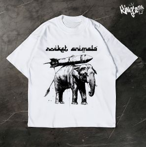 Kings Kaos Rocket Animals T Shirt Streetwear Distro Pria Wanita Cotton Combed 24s KC236
