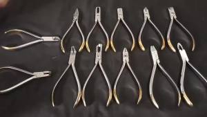 Dental Orthodontic Pliers Lingual Wire Niti Cinch Back Plier Needle Holder End Cutting Pliers Dental Tools for Orthodontic Treatment