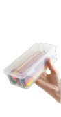 Pencil case Simple Large Capacity Dustproof Waterproof Transparent Desktop Storage Box Multi-function Pencil Case Glasses Case Stationery Box Desktop Storage Box Pen Pencil Case