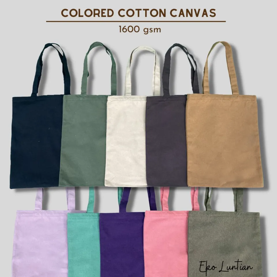 Colored shop tote bags