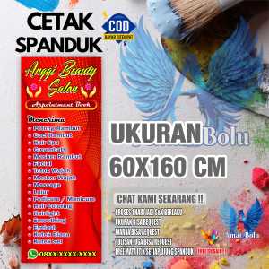 Cetak Spanduk Cetak Banner ANGGI BEAUTY SALON Costom Desain