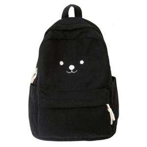 Stylish School Bag Corduroy Backpack Large Capacity Rucksack Student Book Bag Suitable for Various Occasion