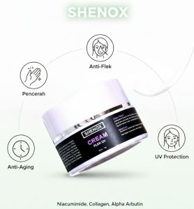 SHENOX Cream Flek UV – Krim Pencerah Anti Flek Hitam dengan UV Protection & Whitening