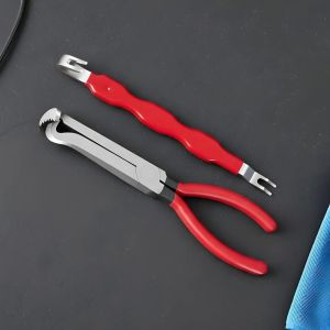 PENTU Straight Head Electrical Disconnect Pliers Bendable Head Multi-function Hose Clamp Pliers Automotive Repair Electrical Connector Removal Wire Cutters Automotive Use