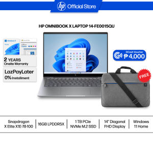 HP Omnibook X Laptop 14 inch Qualcomm Snapdragon 8/12 Core Adreno GPU 2 year wrty FREE MS OFFICE