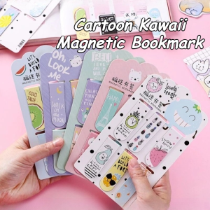 Cartoon Kawaii Magnetic Bookmark Set Double-Sided Printed Page Holders For Reading & Note-Taking