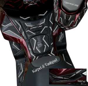 Set Karpet & Tankpad Premium Honda PCX Roadsync 160cc - Anti Slip Warna Gaya Bahan Karet Tebal