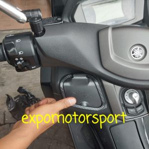 termurah ( BISA COD ) Tutup Laci Cover Compartmen Sebelah Kiri Nmax New 155 Bahan Abs Motif Karbon 3D Import Grade Premium