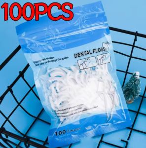 【Grilrigrin】200PCS Disposable Dental Floss Deep Cleaning Between Teeth Interdental Brush Toothpick Floss Pick Oral Hygiene Care Dental Floss