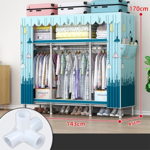 Tủ Vải Metal Khổ 1m11m31m72m1 Khung Thép siêu lớn có bảo hành Tủ Quần Áo Vải Đa Năng