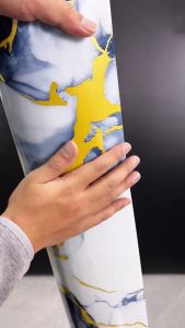Thickened Kitchen PVC Marble Self Adhesive Wallpaper Waterproof Oilproof Heat  Wall Decor Sticker