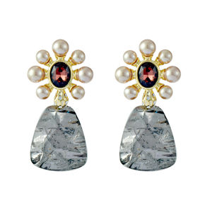 Kemstone Creative Resin Drop-shaped Pearl Womens Drop Earrings European and American Style Jewelry