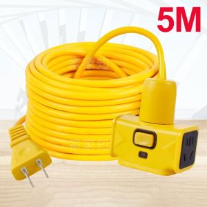 Extension Cord Socket With Switch Extra-long Plug-in Strip 5M/10M/20M/30M Electric Vehicle Charging Extension Wire