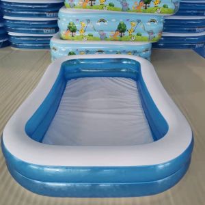 สระน้ำเป่าลม 262 ซม.สระน้ำ ขนาด:262cm x150cm x58cm (ยาว2.62ม. กว้าง1.50ม. สูง58ซม.) ไม่มีแถมกล่อง