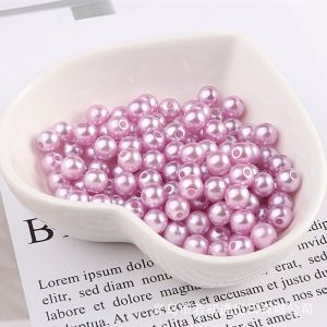 ลูกปัดอะคริลิค ทรงกลม 6mm 8mm 10mm สําหรับทําเครื่องประดับ สร้อยคอ สร้อยข้อมือ DIY